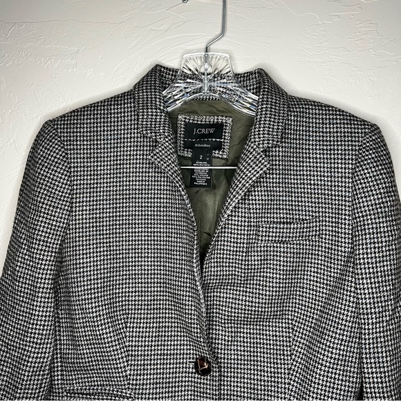 J. Crew Schoolboy Brown Houndstooth Wool Blazer - Picture 3 of 10